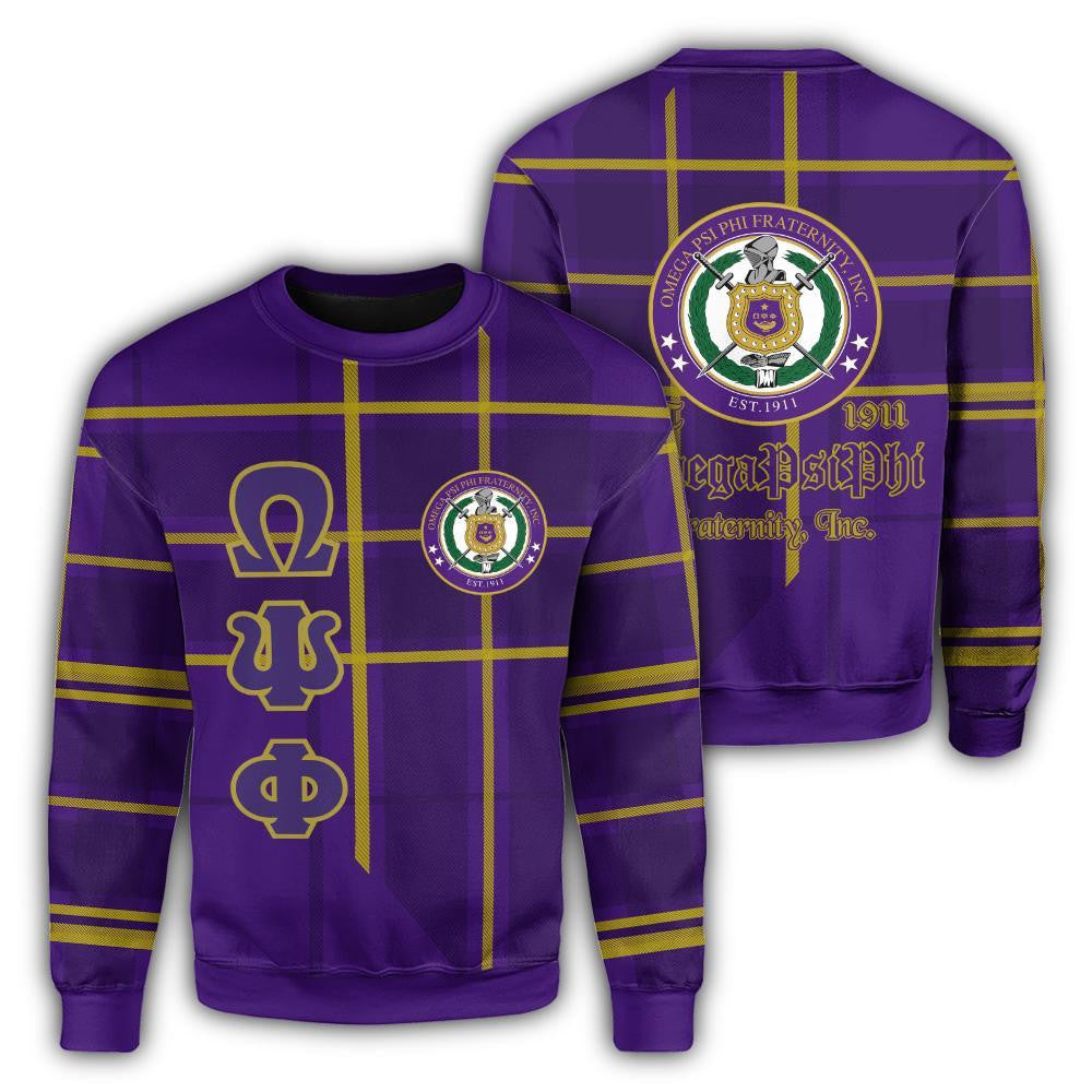 Fraternity Sweatshirt – Omega Psi Phi Burberr Style Sweatshirtn