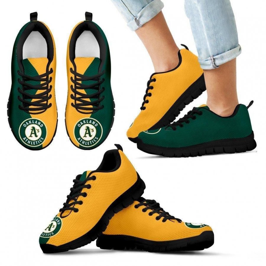 Two Colors Trending Lovely Oakland Athletics Sneakers #844