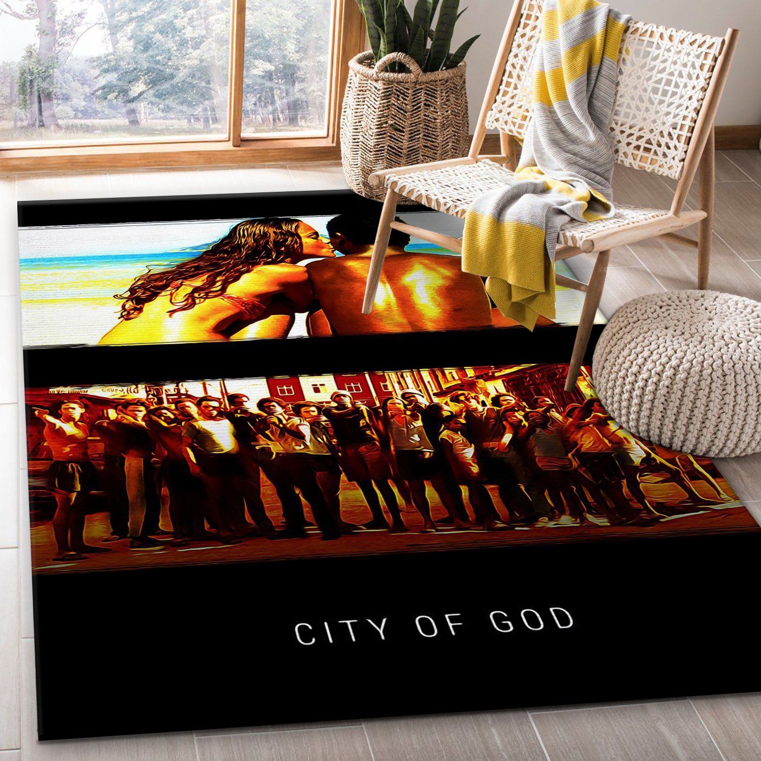 City Of God Area Rug Art Painting Movie Rugs Family Gift US Decor