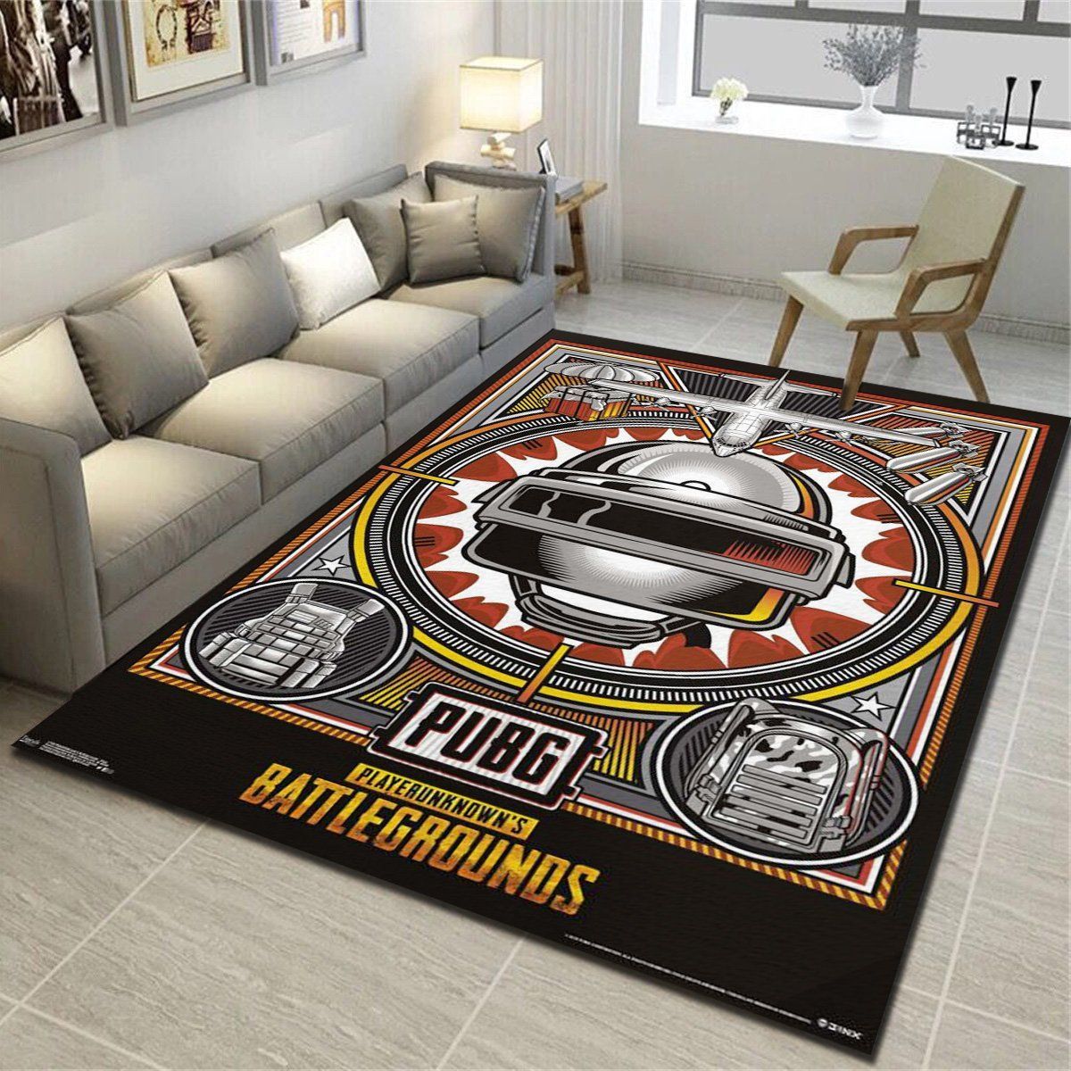 Playerunknown S Battlegrounds Pubg Drop Rugs, Living Room Bedroom Carpet