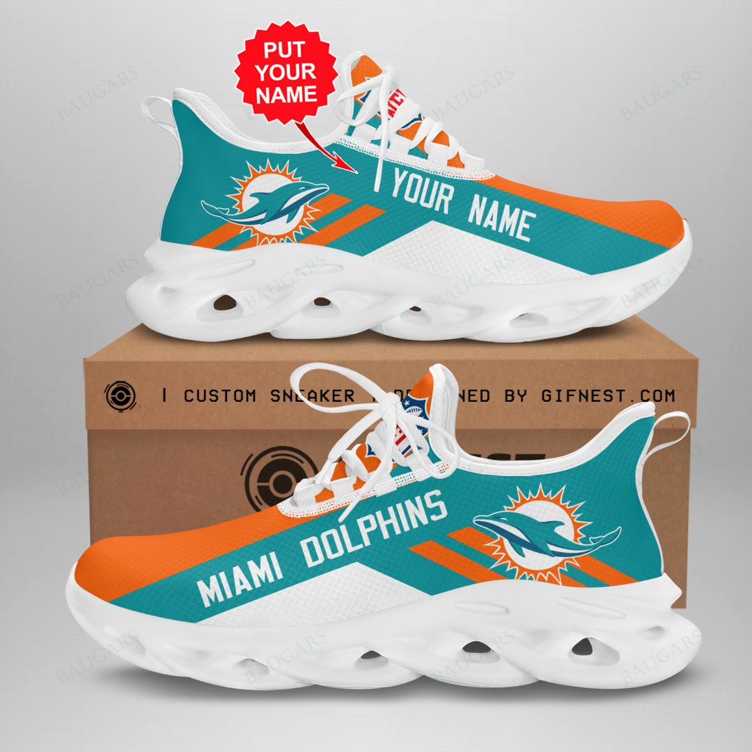 Miami Dolphins Yezy Running Sneakers Art 425