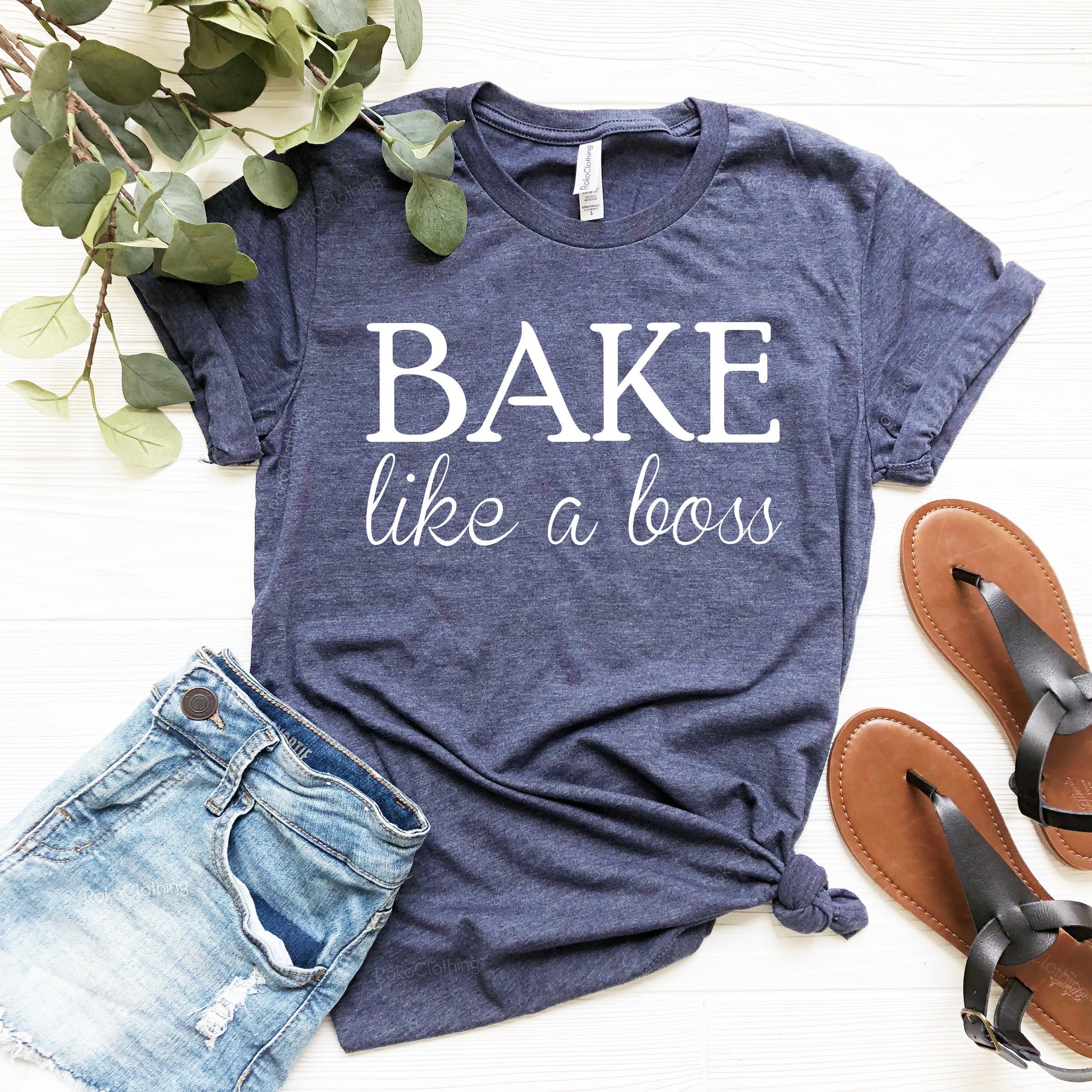 Bake Like A Boss T-Shirt, Birthday Gift Bff, Funny Shirt, Birthday Gift, Unisex Mens Tee, Tee Shirt