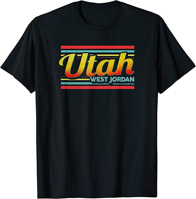 West Jordan Utah Vintage Souvenir Gift 70s 80s Style T-Shirt