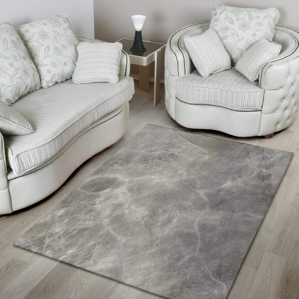 Grey Marble Area Rug