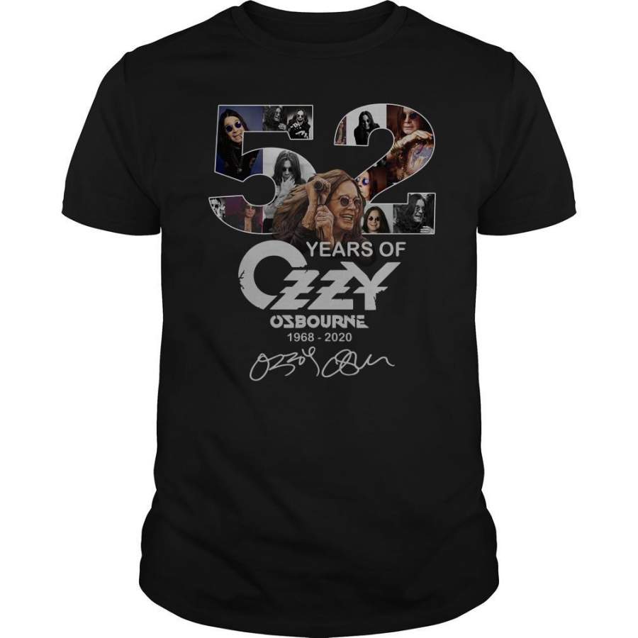 52 years ozzy osbourne signatures shirt