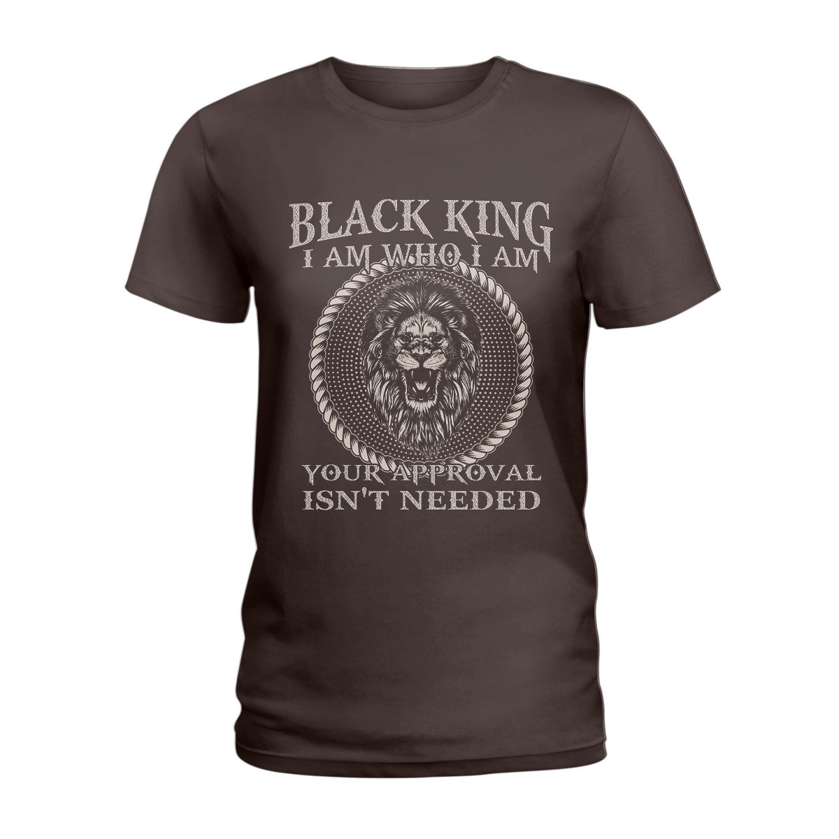 Black King I Am Who I Am Lion Ez02 2808 Ladies T-Shirt