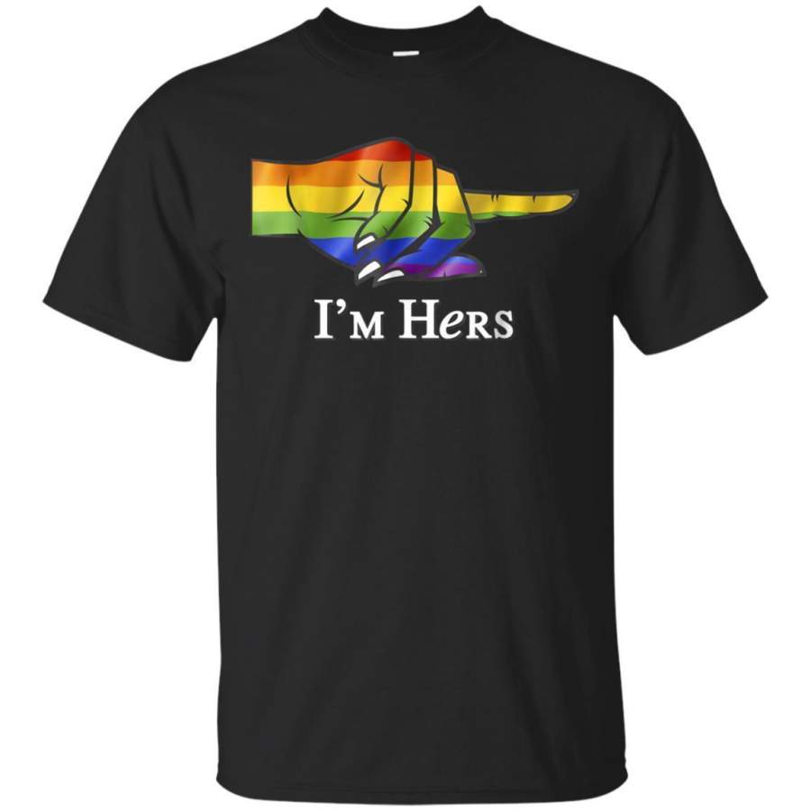 AGR Im Hers Lesbian Couple Tshirt  Shes Mine Matching Shirt Jaq T-shirt