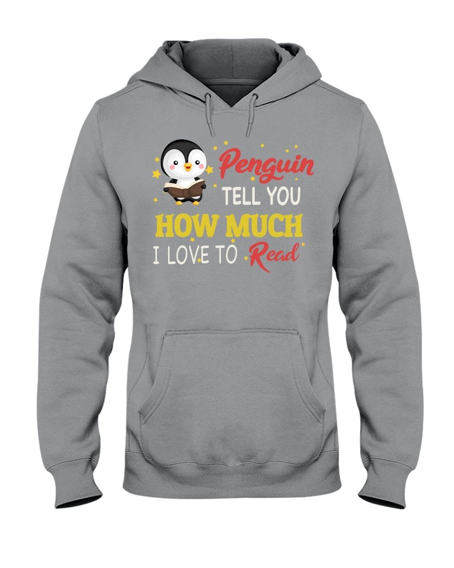 Penguin Tell Yo How Much I Love To Read Trending Hoodie