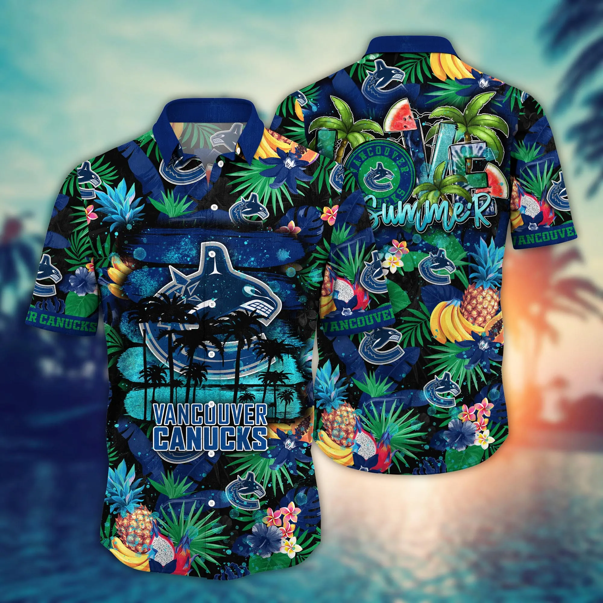 Vancouver Canucks Nhl Hawaiian Shirt Parasolstime Aloha Shirt