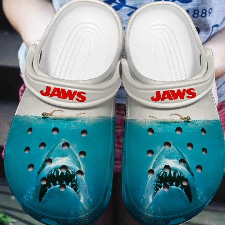 Shark Jaws Blue Clogs Shoes