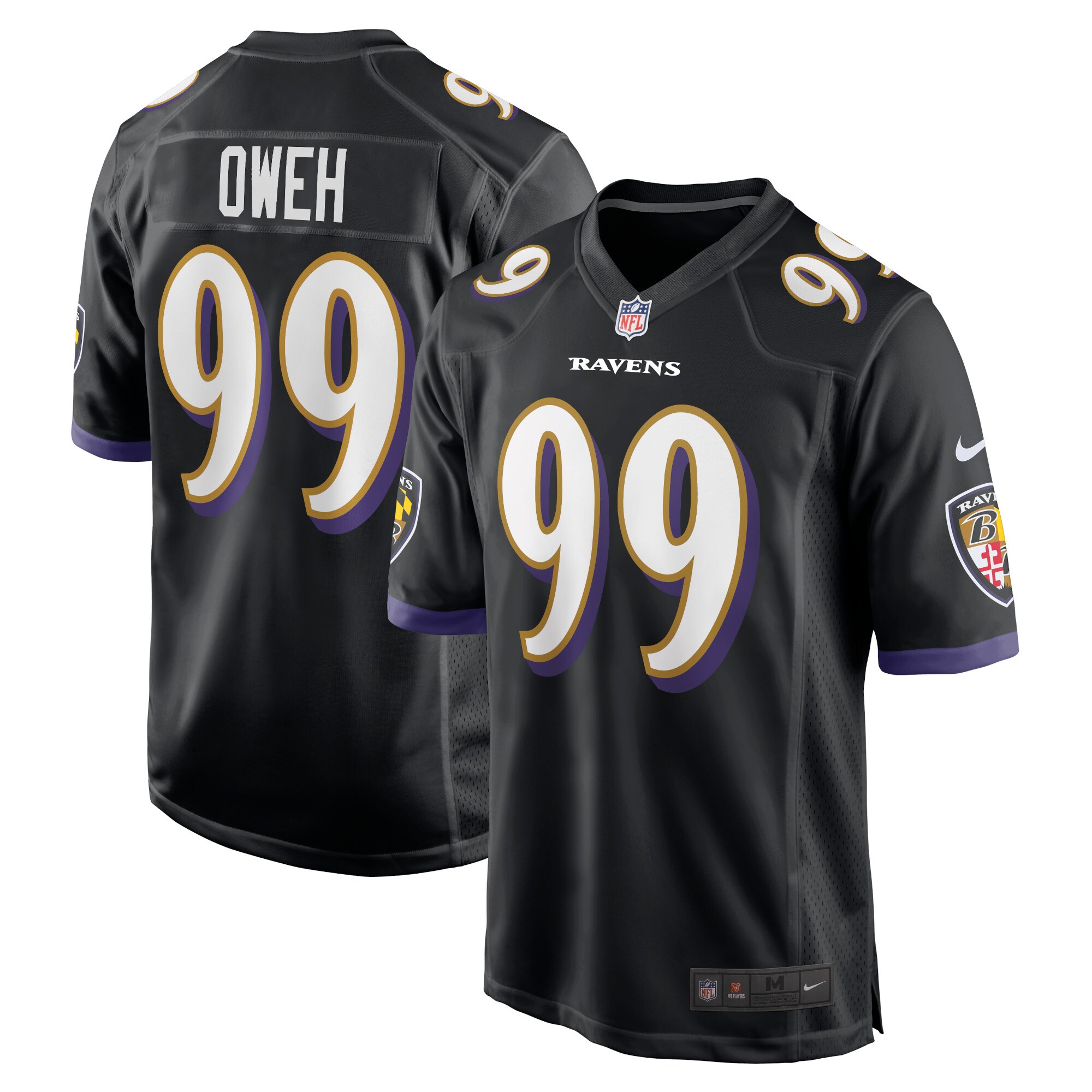 Odafe Oweh Baltimore Ravens Game Jersey – Black