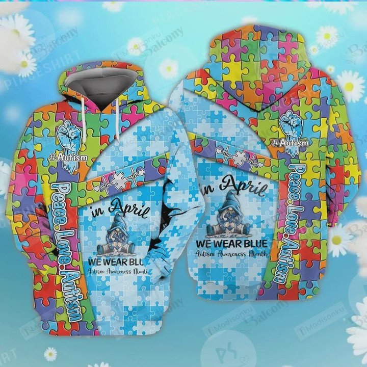 Autism Awareness 3D All Over Print Hoodie, Zip-Up Hoodie