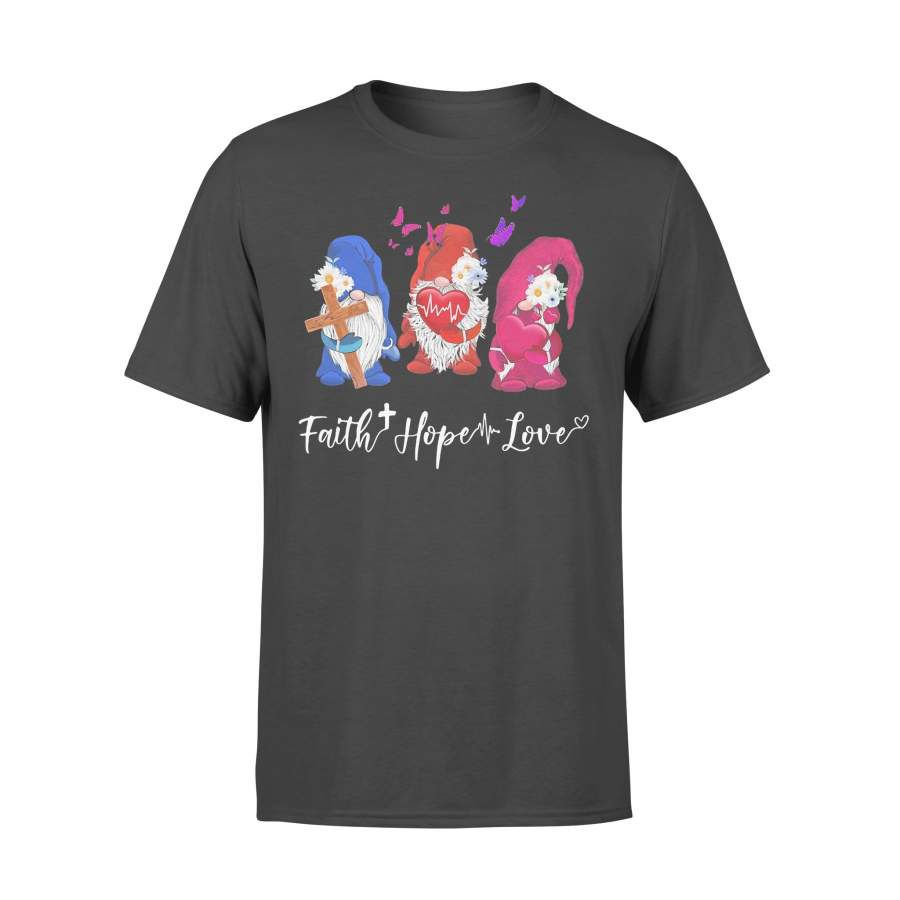 Gnomes Daisy Flower Faith Hope Love T-shirt