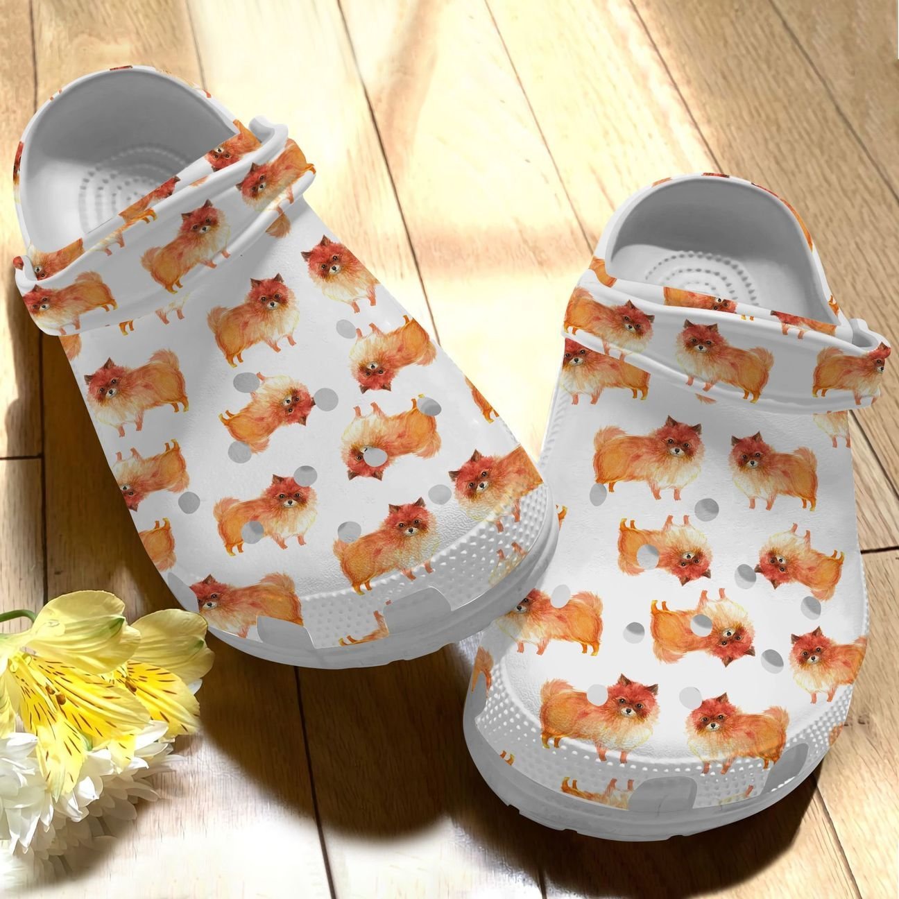 Pomeranian Personalize Clog, Custom Name, Text, Fashion Style For Women, Men, Kid, Print 3D Lovely Pomeranian