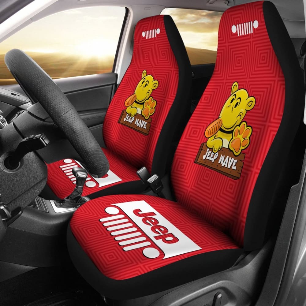 Jeep Grill Seat Covers-Eugene The Jeep-Red 101819