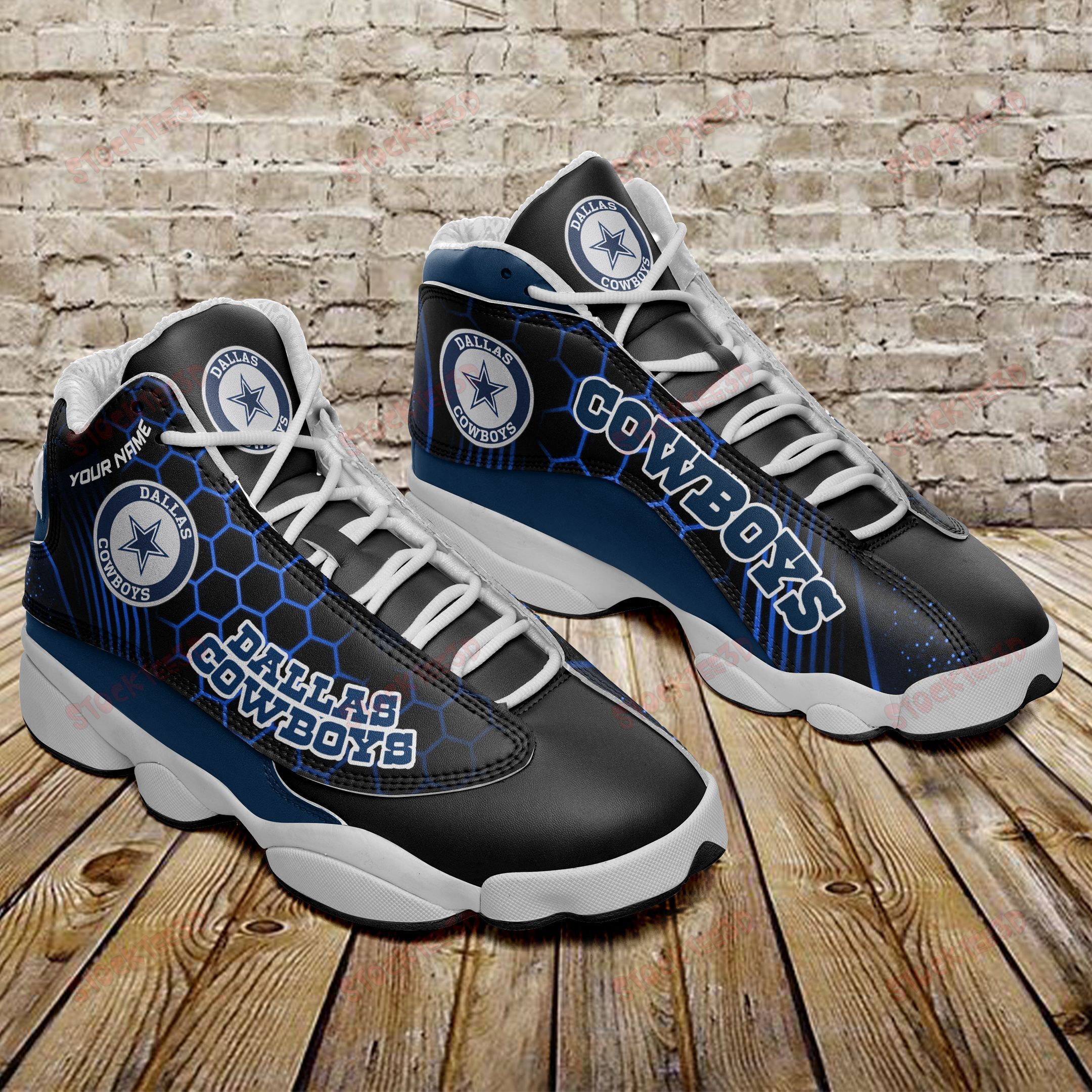 Dallas Cowboys Personalized Air Jd13 Sneakers 501