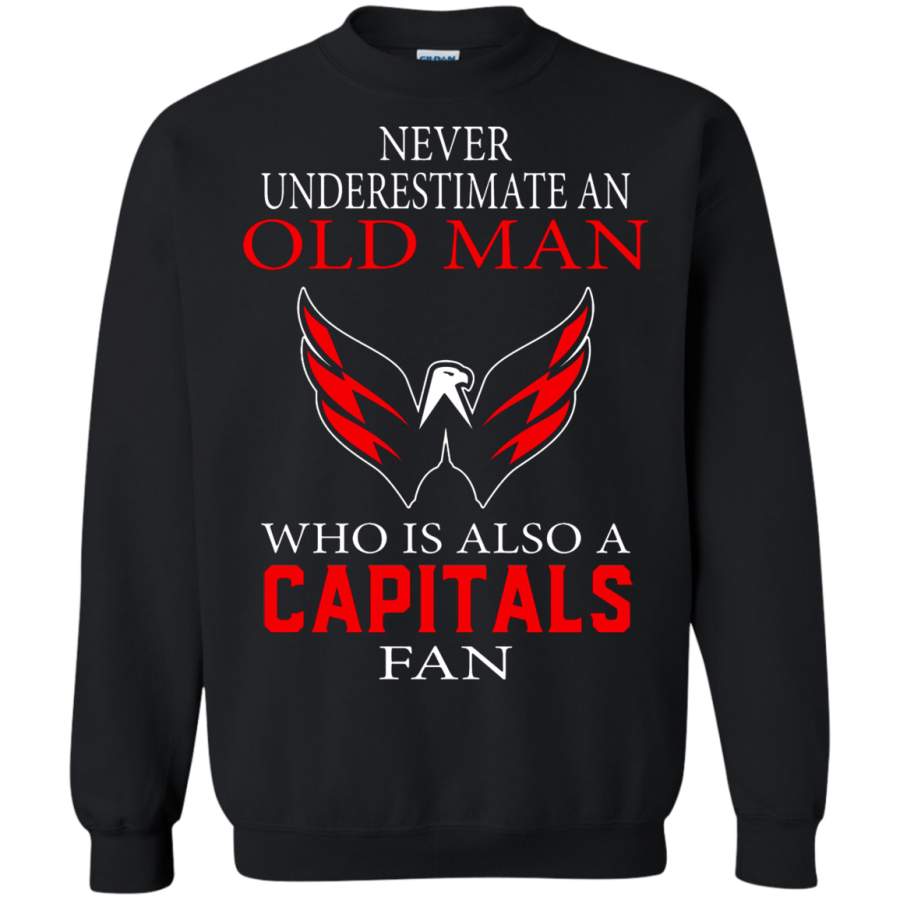 AGR Never Underestimate An Old Man Washington Capitals Fan Sweatshirt