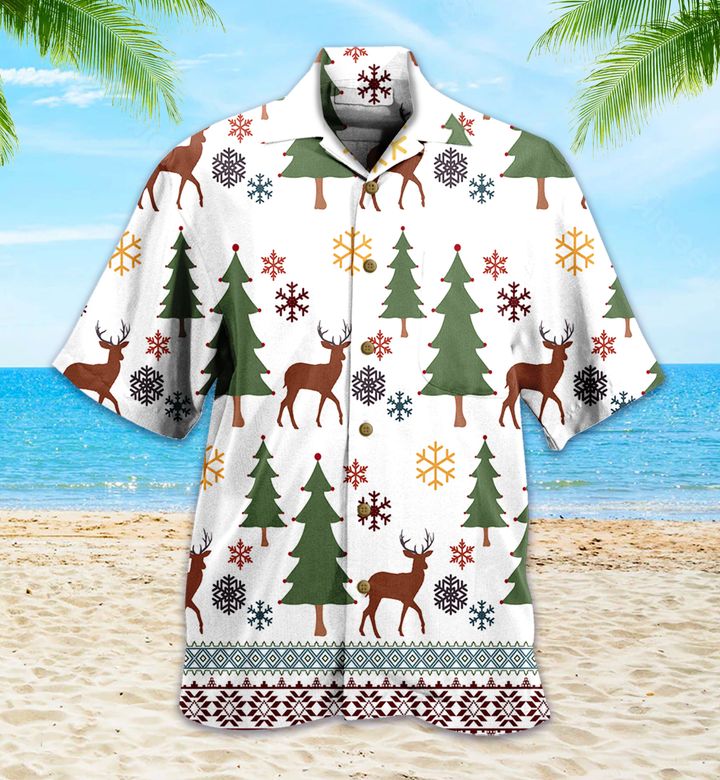 Christmas Reindeer Green Hawaii Shirt Ha17662