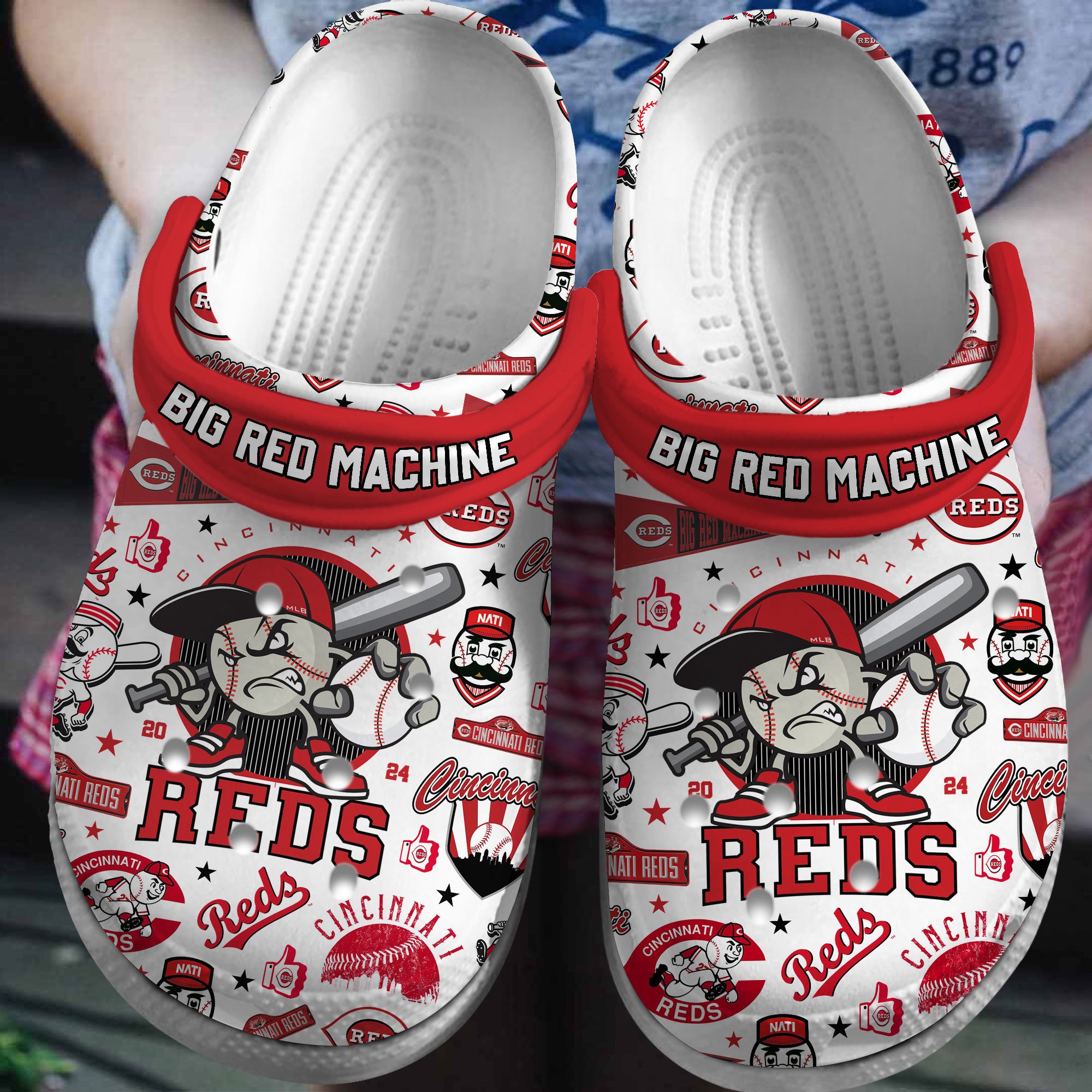 Cincinnati Reds MLB Sport Crocss Crocband Clogs Shoes Comfortable For Men Women and Kids