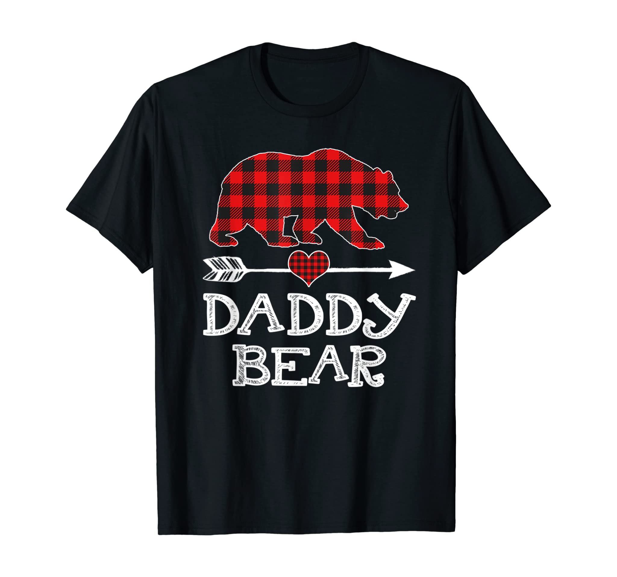 Daddy Bear Christmas Pajama Red Plaid Buffalo Family Gift T-Shirt