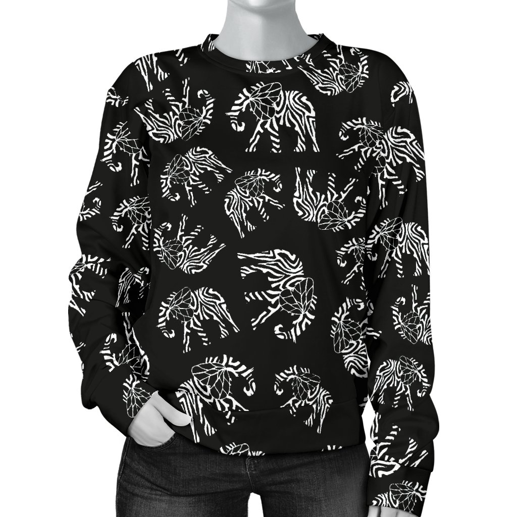 Elephant Tribal Women Crewneck Sweatshirt