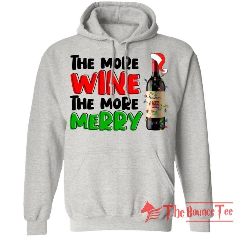 The More Wine The More Merry Hoodie Changyu Wine Christmas Hoodie Xmas Gift Pt11