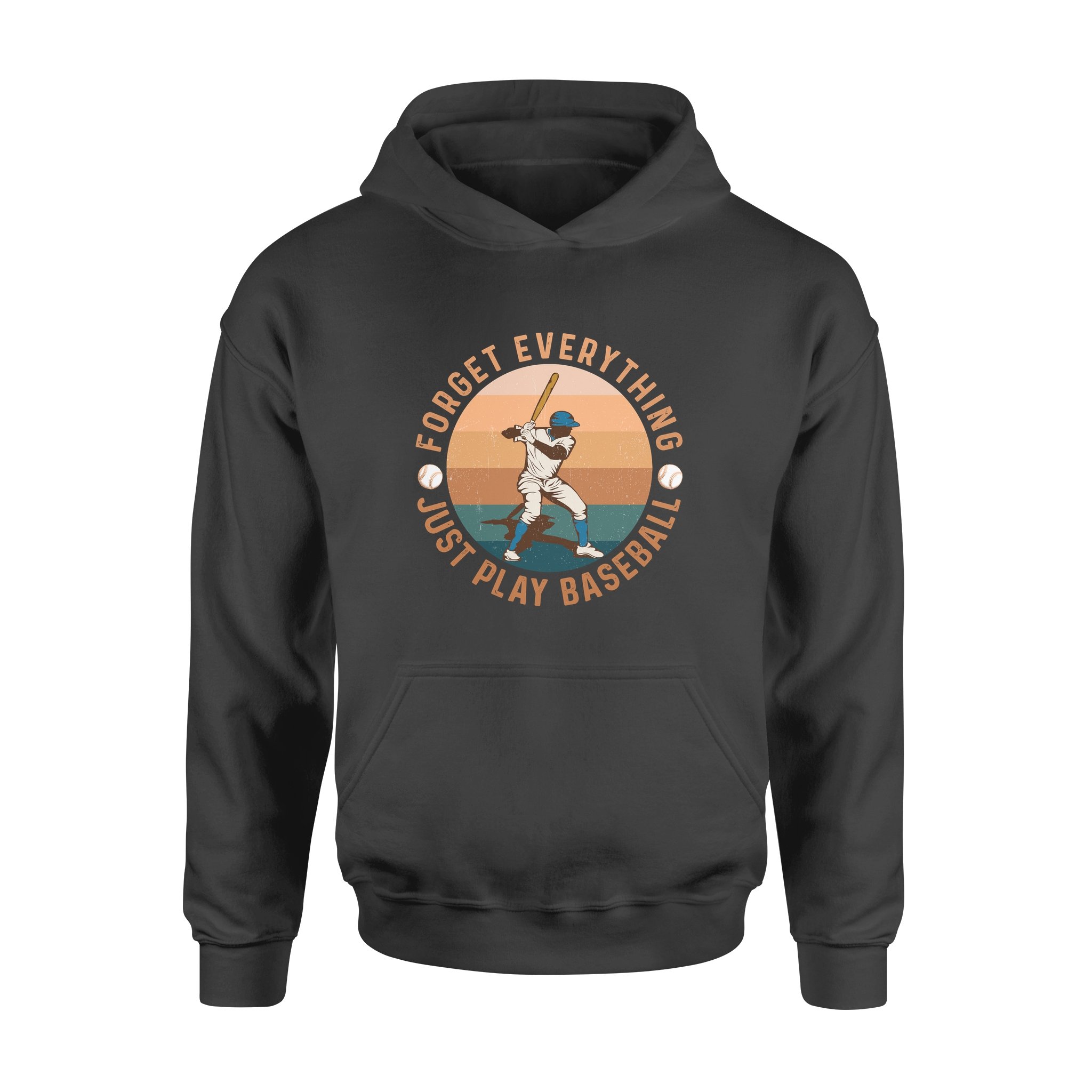 Everything Just Play Baseball Vintage Retro – Standard Hoodie