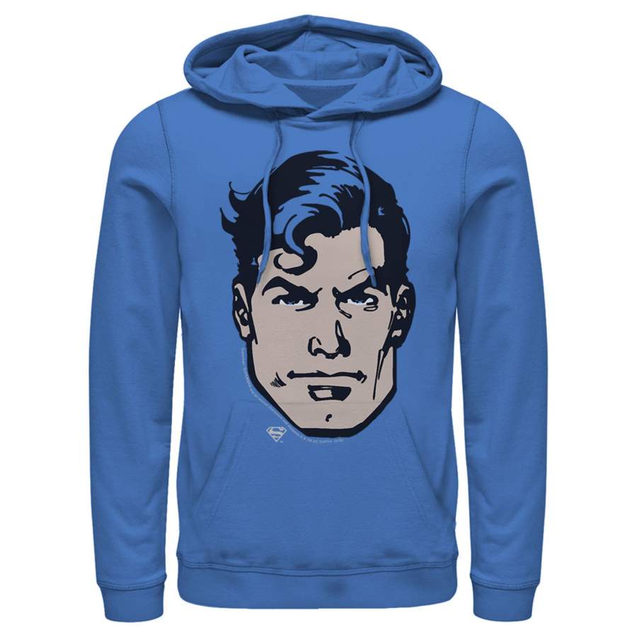 Superman Men’s Classic Clark Kent Portrait  Lightweight Hoodie