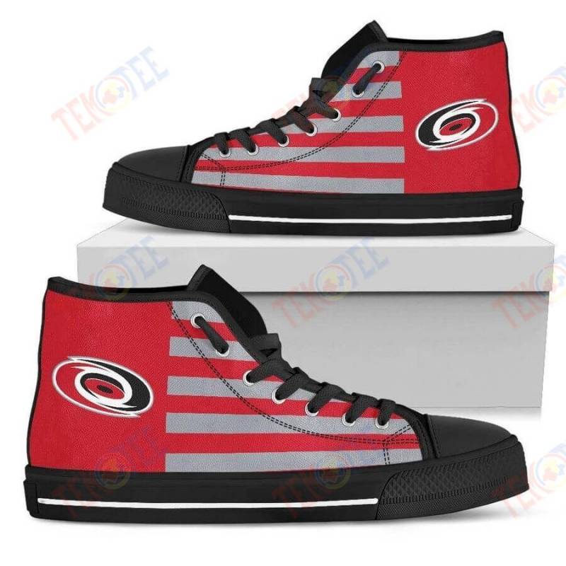 Mens Womens American Flag Carolina Hurricanes High Top Shoes TMT669