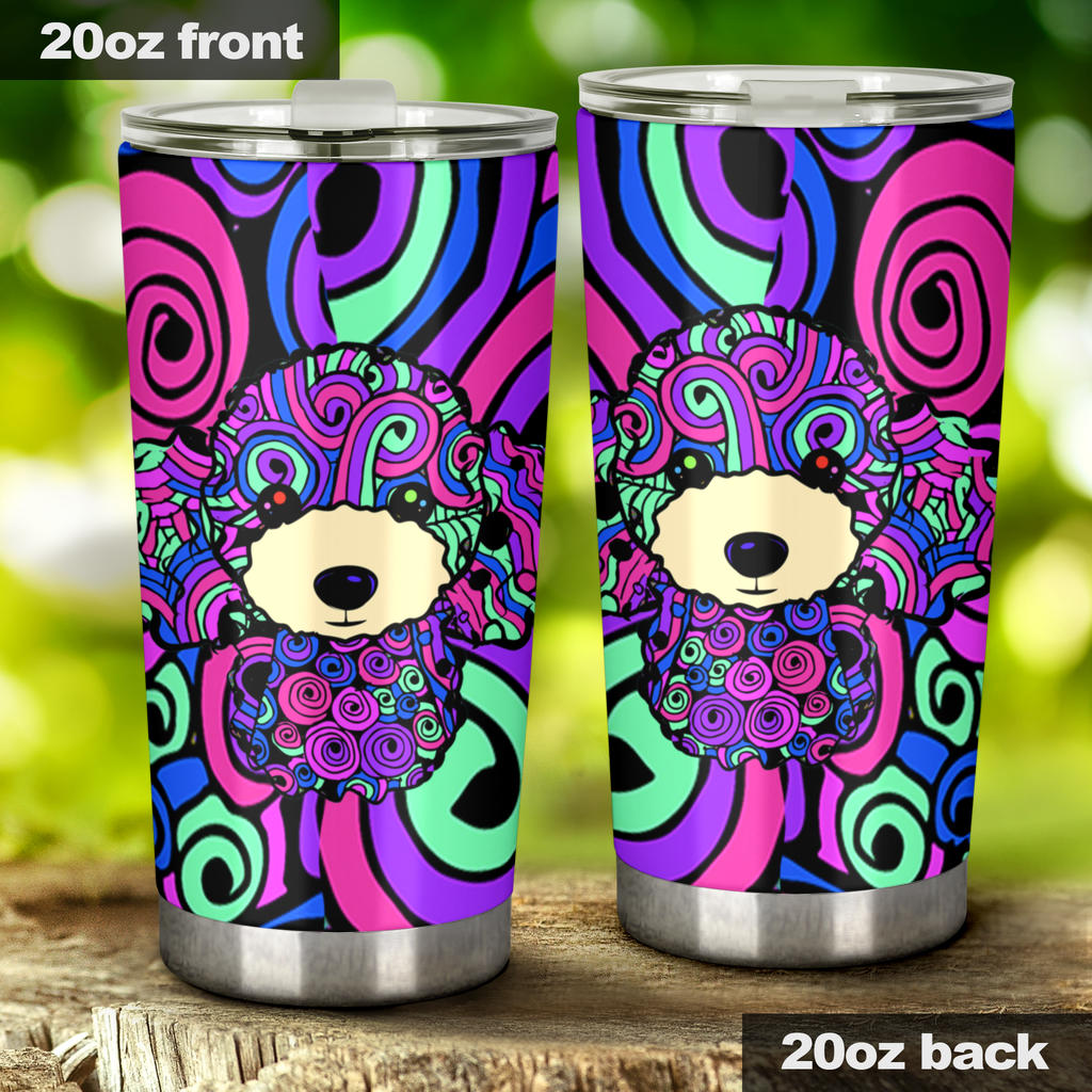 Poodle Design Double-Walled Vacuum Insulated Tumblers – Art By Cindy Sang – Jillnjacks Exclusive