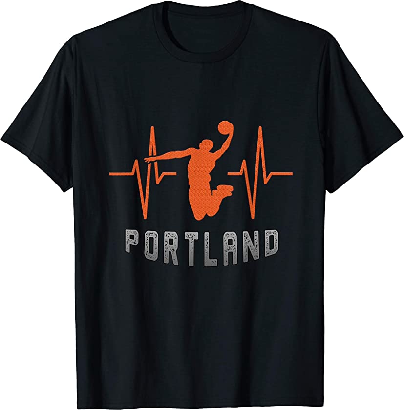 Vintage the Trailblazer Fans portland i heart basketball T-Shirt