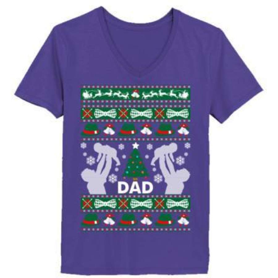 AGR Dad Ugly Christmas Sweater – Ladies’ V-Neck T-Shirt