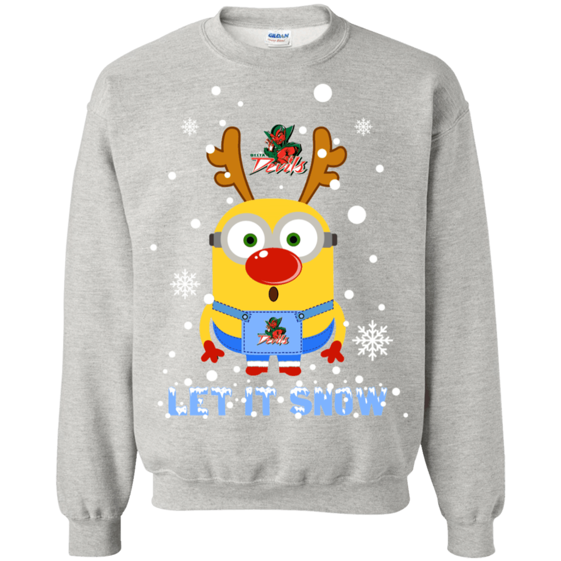 Buy Minion Mississippi Valley State Delta Devils Ugly Christmas Sweaters Let It Snow Sweatshirt