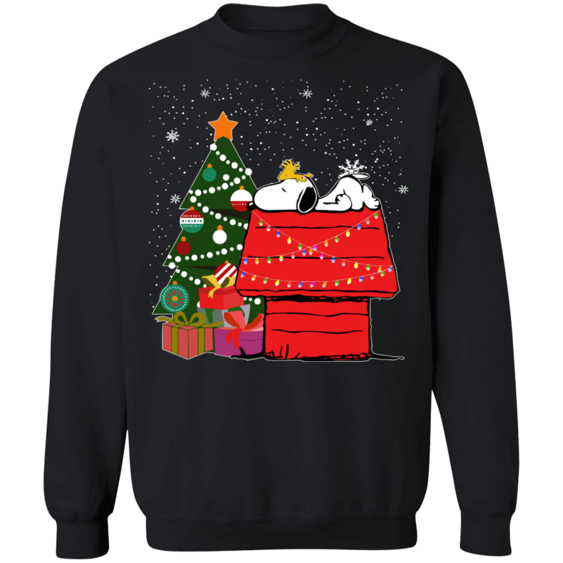 Ugly Christmas Sweater Snoopy House - EmprintsTOP