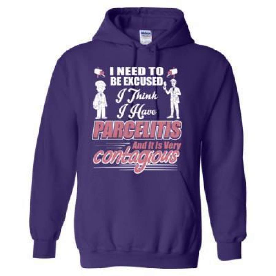 AGR I Need To Be Excused I Think I Have Parcelitis And It Is Very Contagious USPS Postal Worker – Heavy Blend™ Hooded Sweatshirt