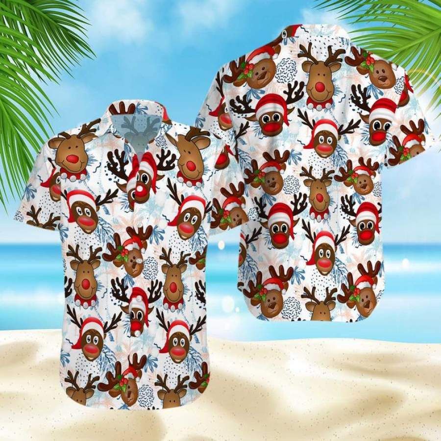 Cute Baby Reindeer Hawaii Aloha Shirts Ha84087