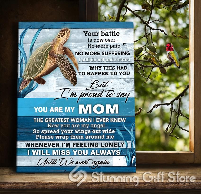 Canvas – Sea Turtle – You Are My Mom Christmas Gift Ideas