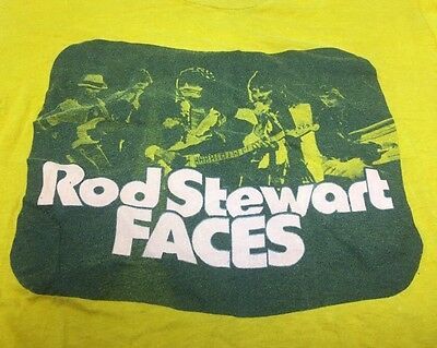 Vtg 70s The Faces T-shirt Rod Stewart Tour Concert The Who Rolling Stones 3071