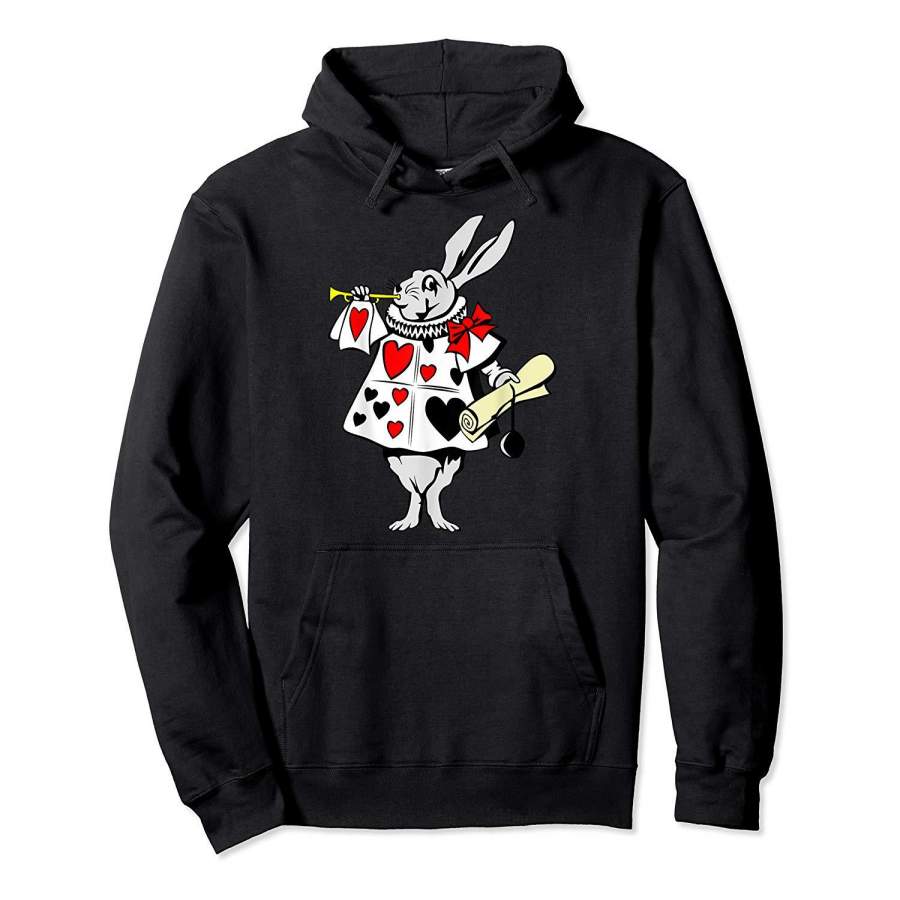 Alice in Wonderland Rabbit easter tshirt bunny playing music Hoodie Premium Tee