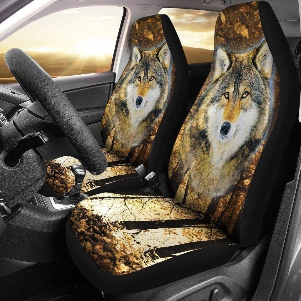 Wolf Car Seat Covers Custom Design 2