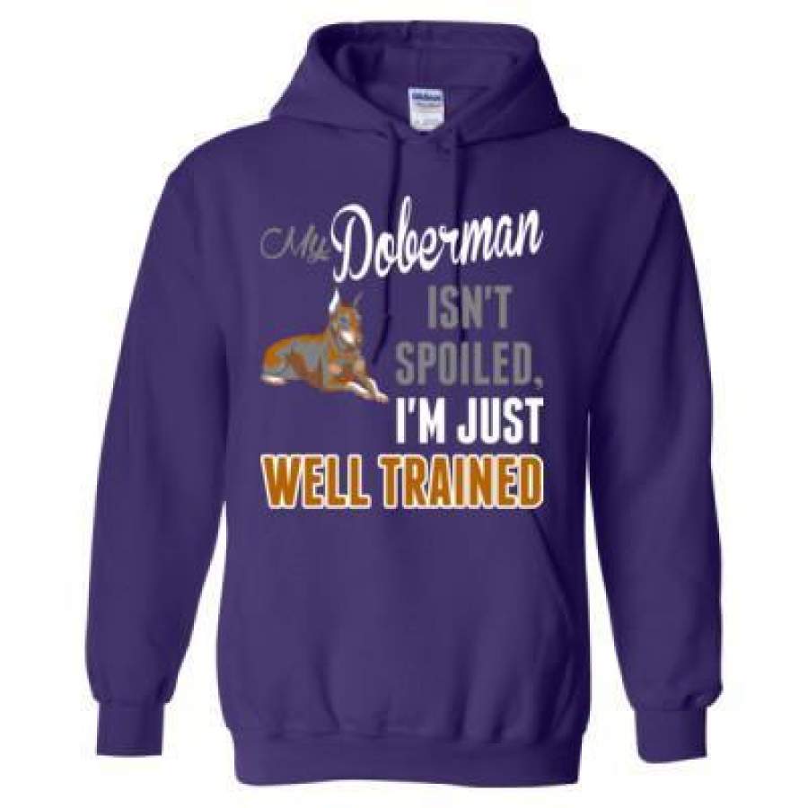 AGR My Doberman Isnt Spoiled Im Just Well Trained – Heavy Blend™ Hooded Sweatshirt