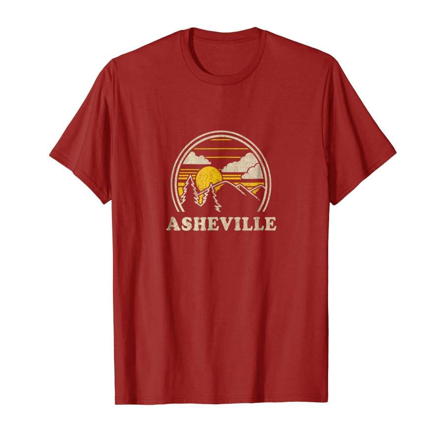 Asheville North Carolina NC T Shirt Vintage Hiking Mountains