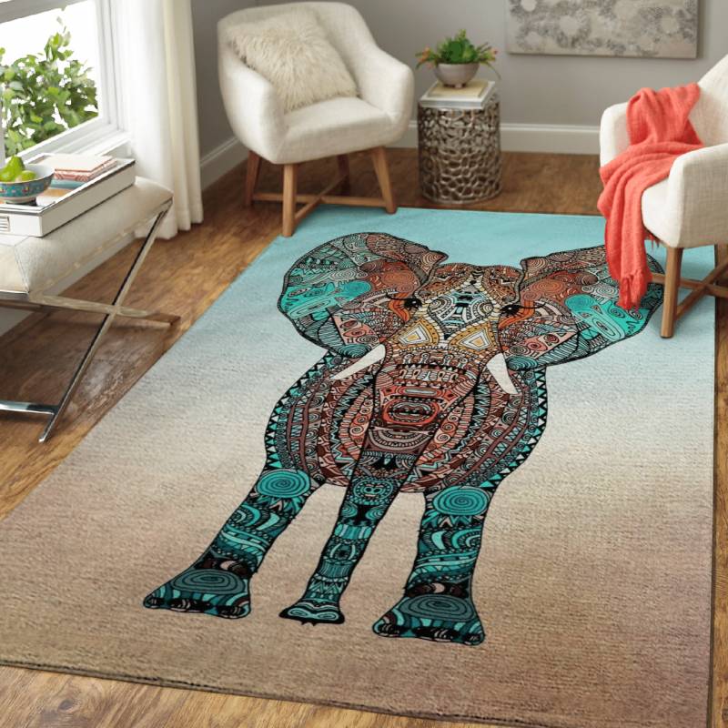 BOHO ELEPHANT – Animals Area Rug Carpet