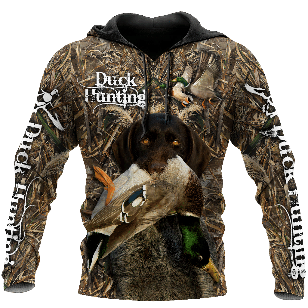 Duck Hunting Labrador Retriever Camo 3D All Over Print Hoodie  For Men Women