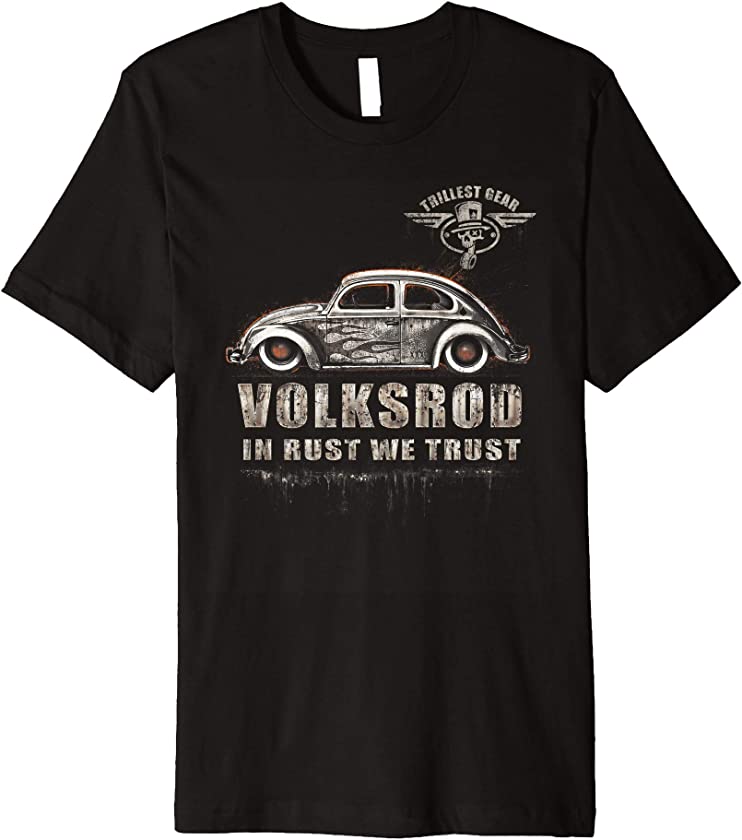 Vintage Volksrod In Rudst we Trust Hot Rod Mens Tee T-Shirt