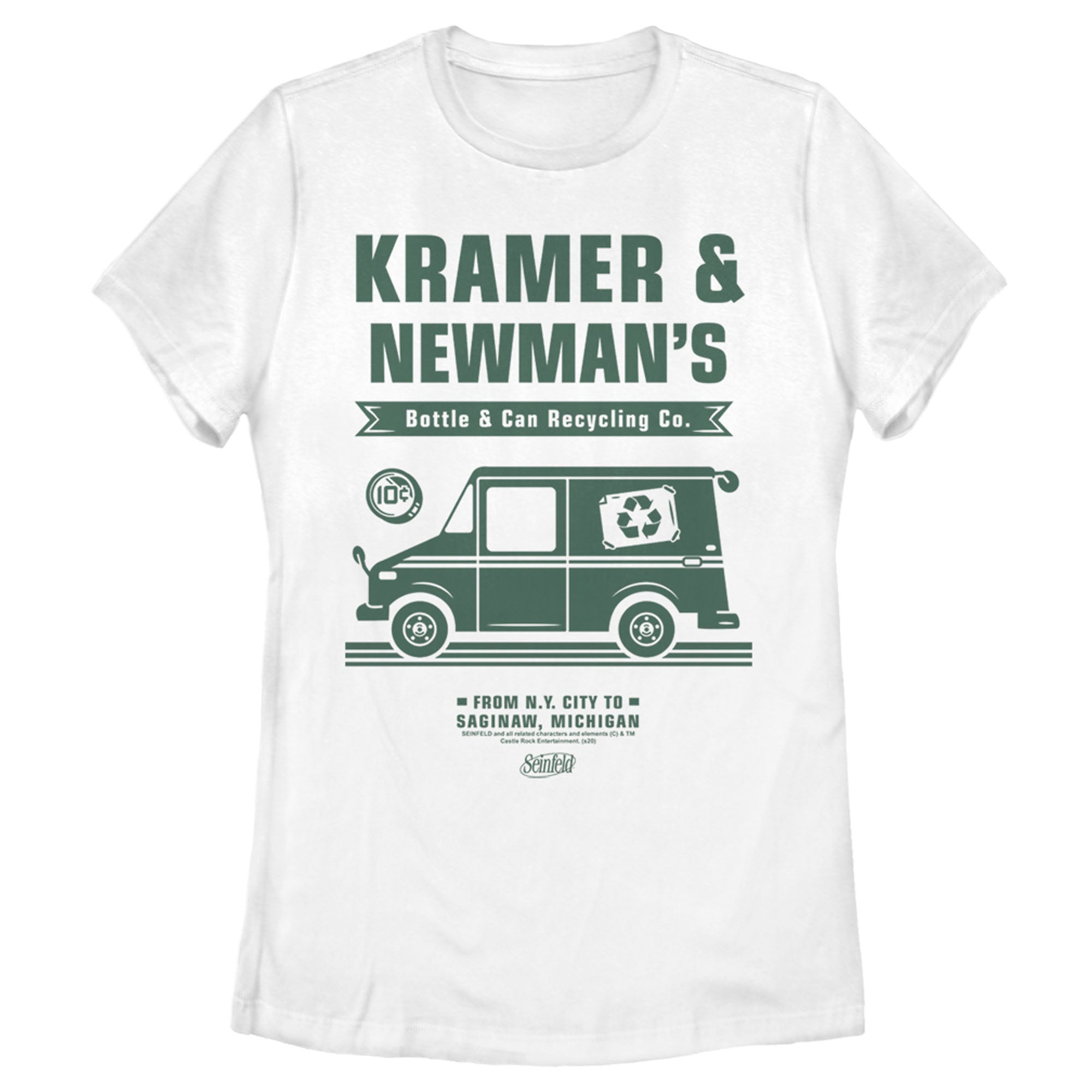 Seinfeld Women’S Kramer And Newman’S Bottle & Can Recycling Co.  T-Shirt