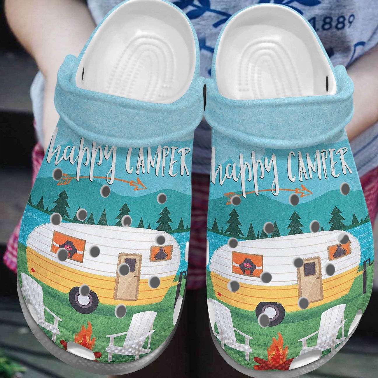 Camping Personalize Clog, Custom Name, Text, Fashion Style For Women, Men, Kid, Print 3D Camping1