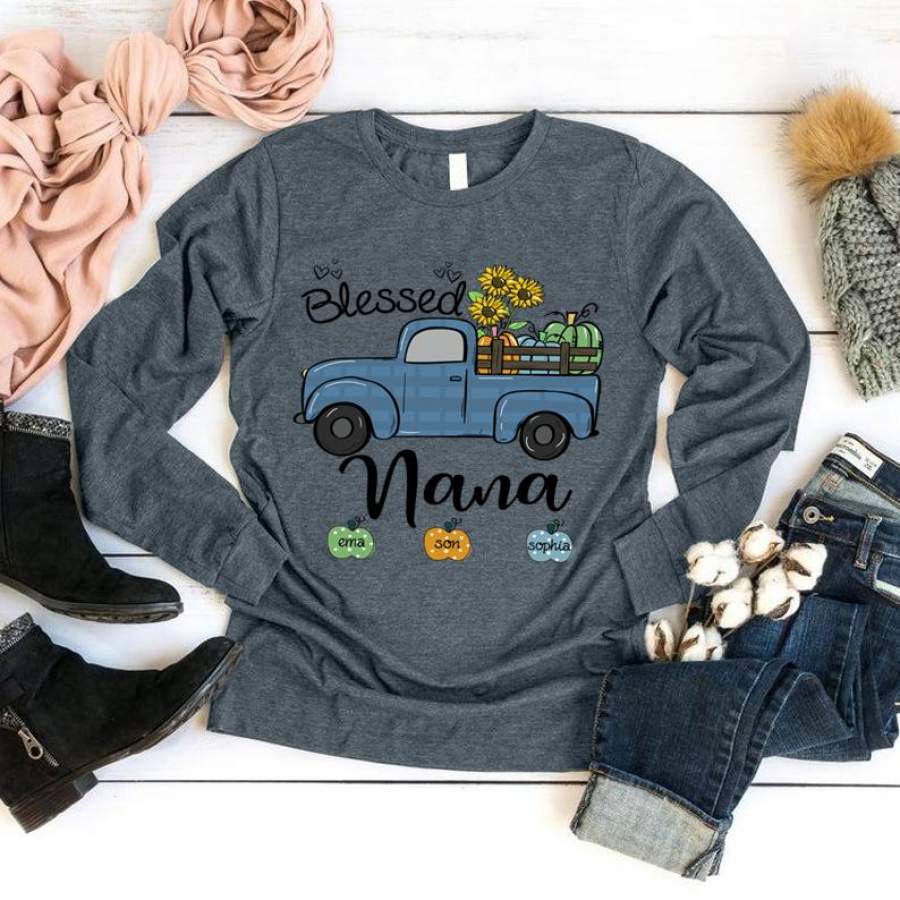 Download Personalized Blessed Nana Fall Sunflower Shirt - T-Shirt Store