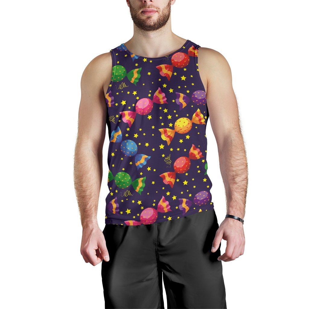 Candy Star Pattern Men Tank Top