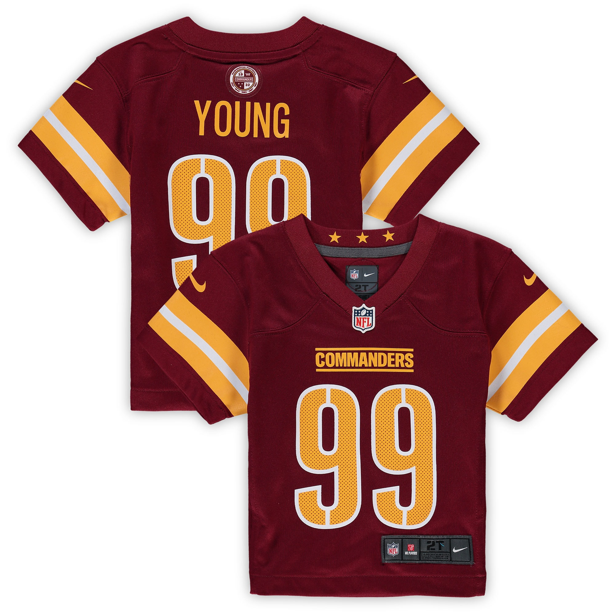 Chase Young Washington Commanders Toddler Game Jersey – Burgundy NFL